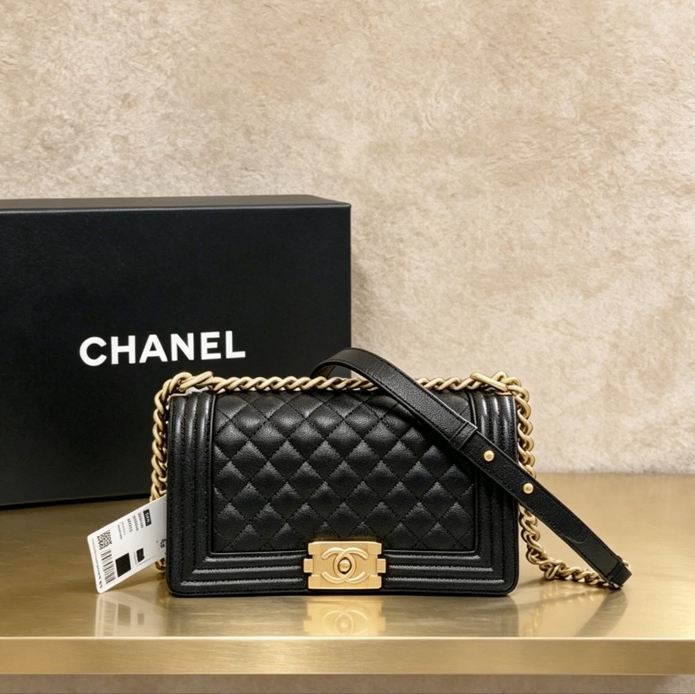 Chanel Boy Medium in Quilted Lambskin